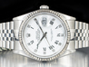 Rolex Datejust 36 Bianco Jubilee 16234 White Milk Roman Diamonds 